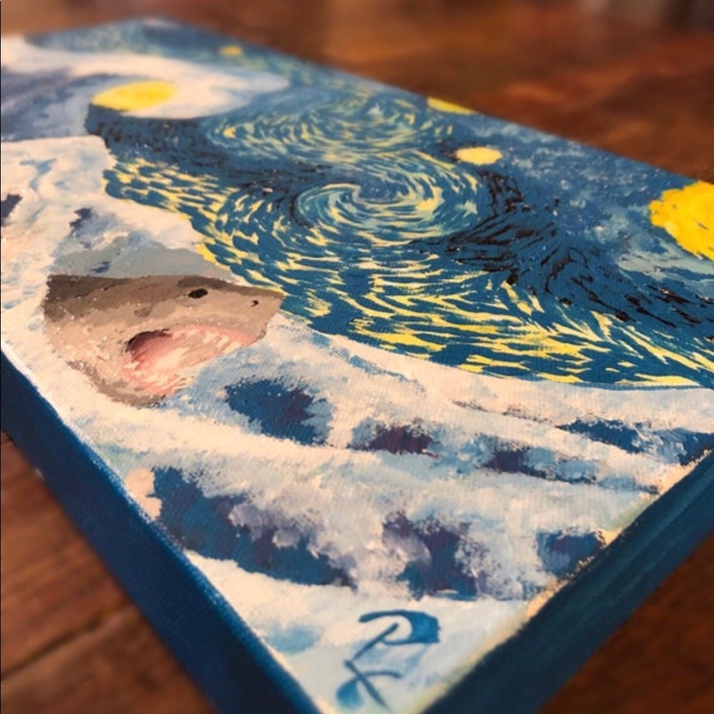 Painting of a shark ~shark in the night~ - Picture 3 of 5
